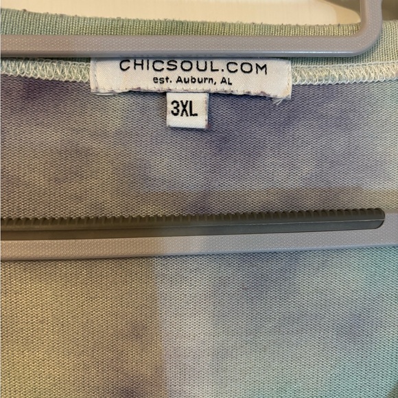 Chic Soul 2X tie-dye tunic, long sleeve, plus size - Picture 2 of 3